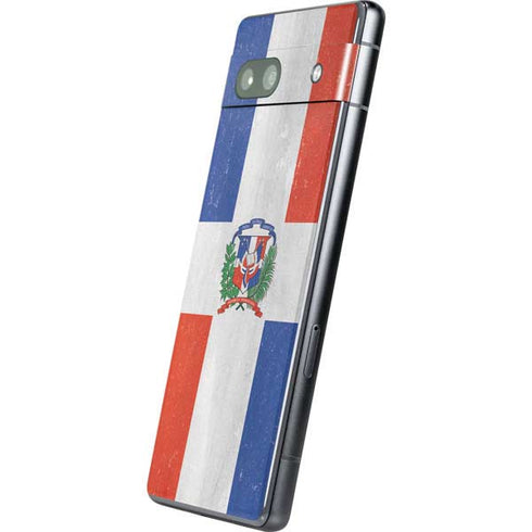 Dominican Republic Flag Distressed Google Pixel 7a Skin